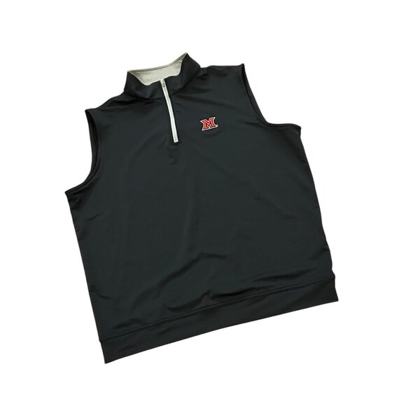 Peter Millar Crown Sport Galway Stretch Loop Terry 1/4 Zip Vest Miami (OH) XL - Picture 3 of 8